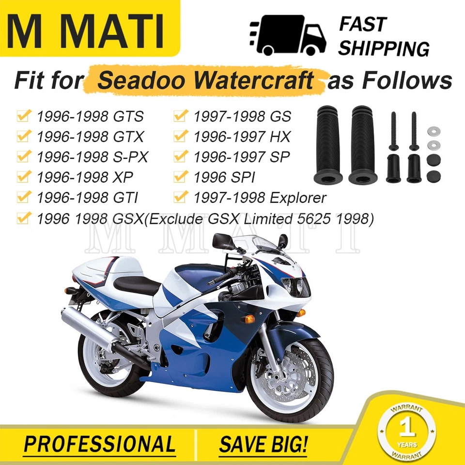 Kit de empuñadura de manillar para embarcación Sea-Doo GTS GTX SPX GTI GSX XP 1996 1997 1998 Foto 4 de 4