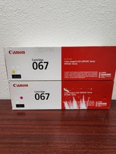 Canon 067 Yellow  Magenta Toner Cartridges New Sealed