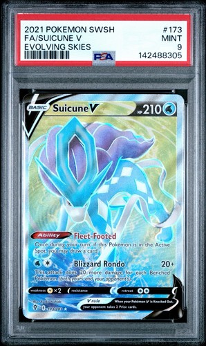 Suicune V graded PSA 9 for sale on eBay