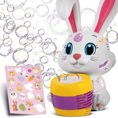ArtCreativity Bunny Bubble Machine with Music, Batteries, Refill Solutions