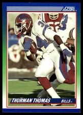 Thurman Thomas 1990 Score 100 Hottest #13 Bills NFL READ FREE SHIP AutographDen