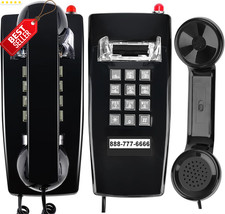 Traditional Wall Phone Black Retro Landline 2554 Model w/ Loud Ringer - US