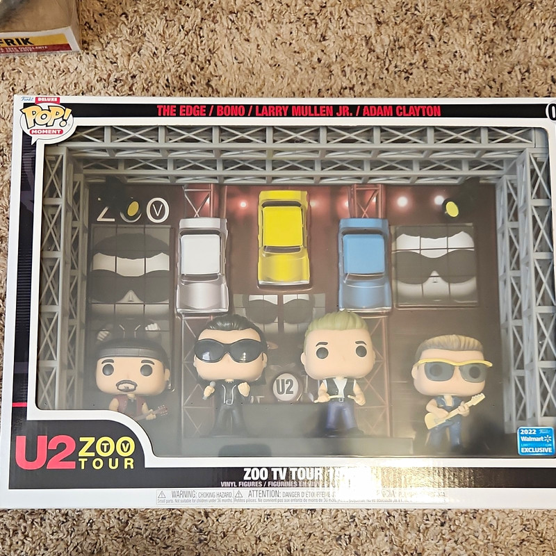Funko Pop! Moment U2 Zoo TV Tour Walmart Exclusive Set Bono+Edge+More