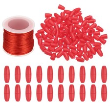 30 Set 24mm Breakaway Clasps with 10m Nylon Lanyard String Cords, Red
