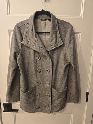 Great Northwest (GNW) Women's Gray Button-front Cardigan Jacket Size Large