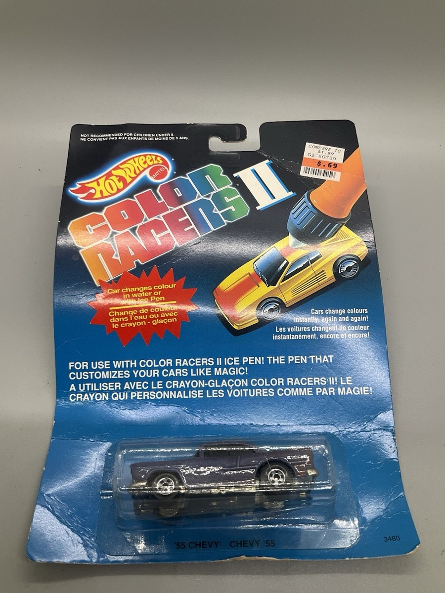 VTG Hot Wheels - Color Racers II - '55 Chevy Corvette Sheriff 1989
