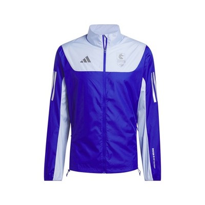 adidas Boston Marathon 2025 Own The Run Celebration Full Zip Jacket Mens Blue Ca