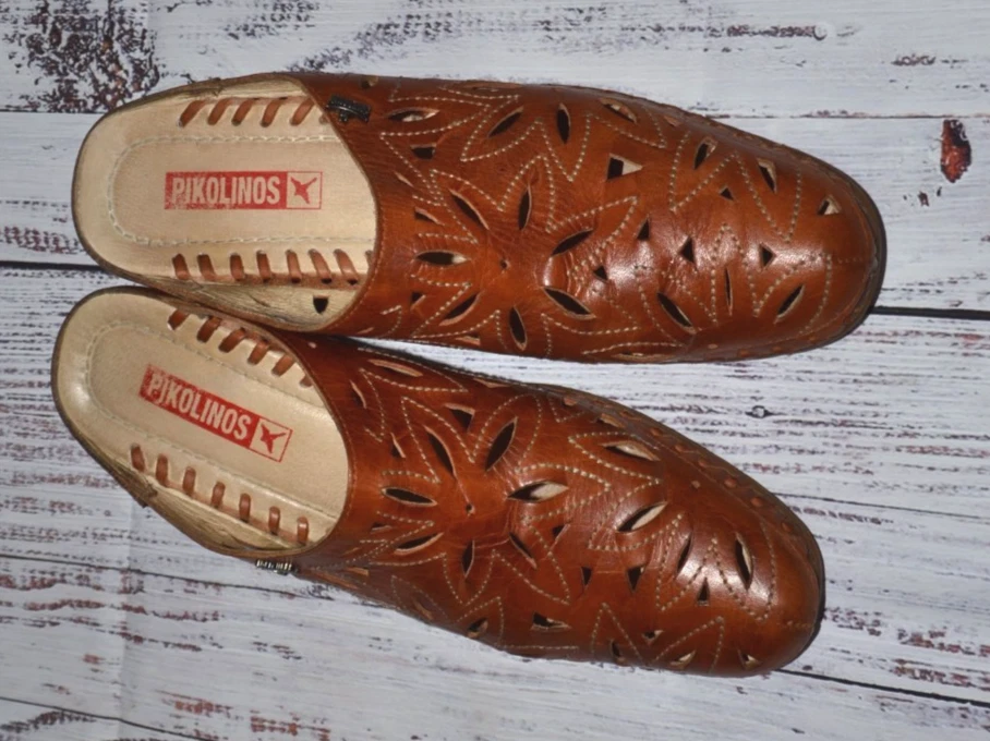 Zapatos para mujer PIKOLINOS de cuero marrón carmelo ~ talla 37 EE. UU. 6,5~7 Foto 3 de 4