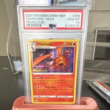 Pokémon Charizard 170 HP SWSH Prerelease Promo 066 Prerelease Holo PSA 10