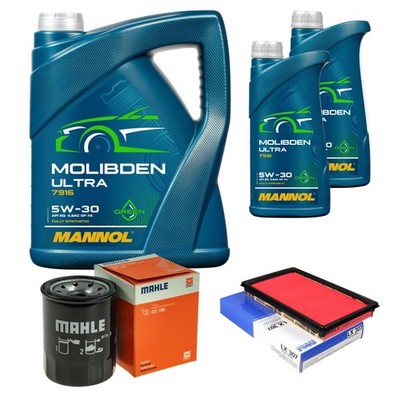 MAHLE Inspektionspaket 7L MANNOL Molibden Ultra 5W-30 für Nissan Maxima/Maxima