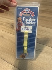 Vintage Baby King Pacifier Holder Yellow Ribbon Movie Prop TV New Old Stock