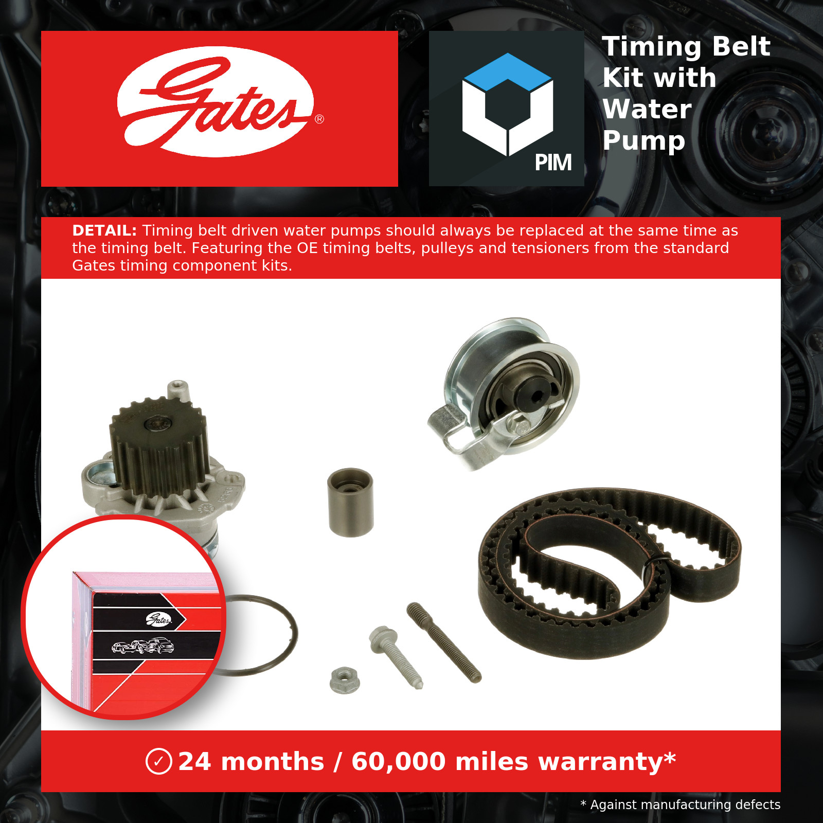 Gates KP15569XS-2 PowerGrip Timing Belt Kit & Water Pump - Image 12