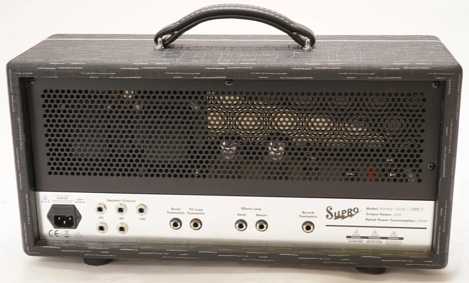 Cabezal amplificador tubo Supro 1932RH Royale 50W (negro Scandia) Foto 3 de 4