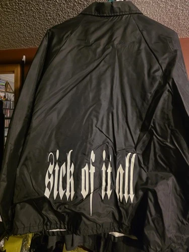 Vintage 1995 Sick Of It All windbreaker NYHC Biohazard Madball jacket (Size XL) image 2