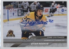 2024-25 Upper Deck CHL Star Rookies Auto Chad Lygitsakos #381 Auto hk5