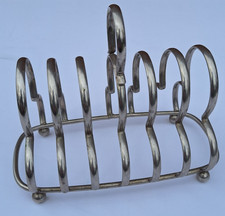 Vintage Stainless Steel Toast Rack Footed Breakfast Toast Holder