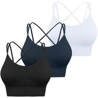 Damen Sport-Bh Nahtlos Verstellbar Bequem 3Er Set XXL