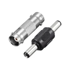 5.5mmx2.1mm DC Power Jack 5pcs, BNC Female-Female Adapter 5pcs, for CCTV Camera