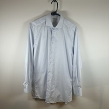 Suitsupply Dress Shirt Men s 16/41 Blue Check Textured Albini Fabric