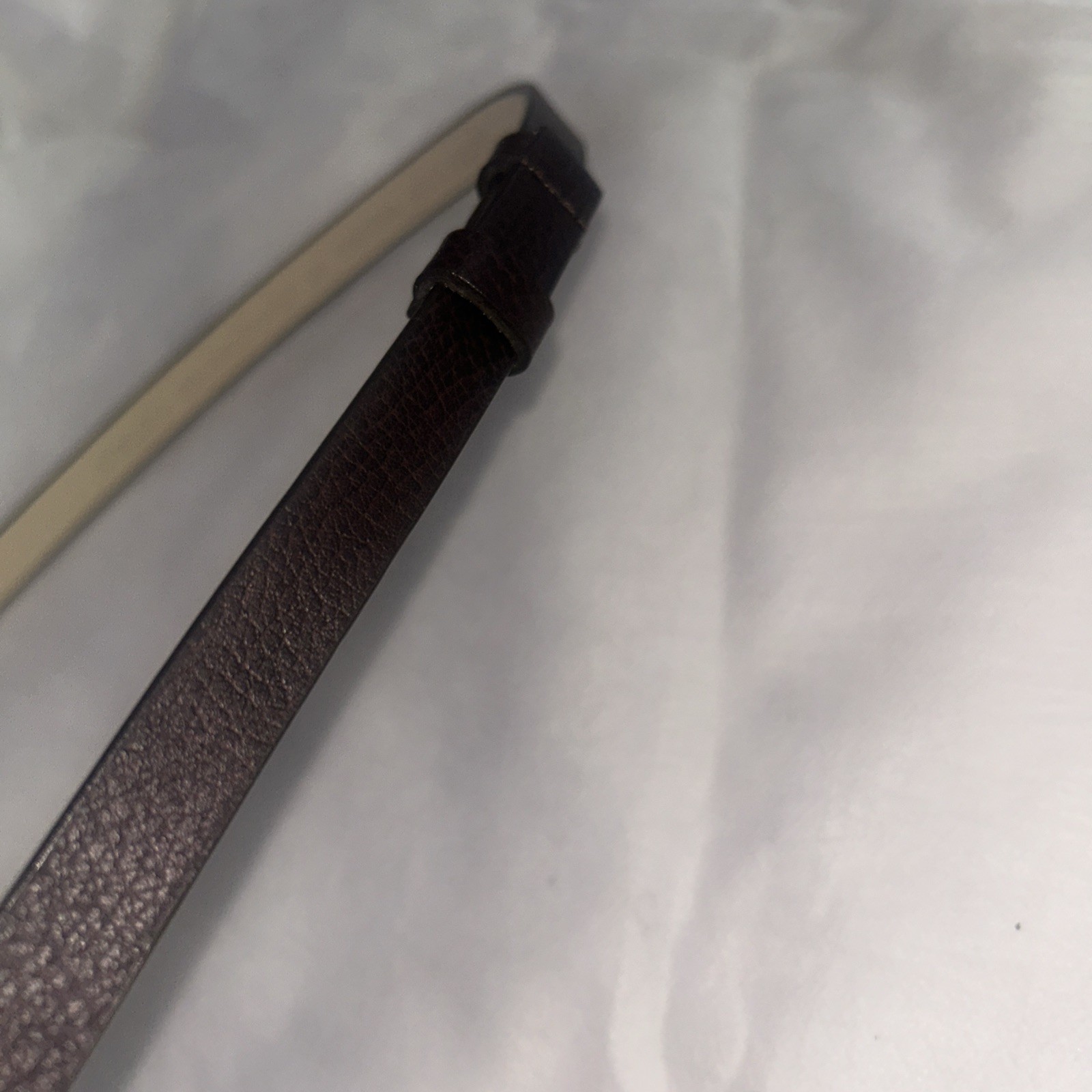 CHICOS Brown Leather Adjustable Back (Hook Belt) … - image 3