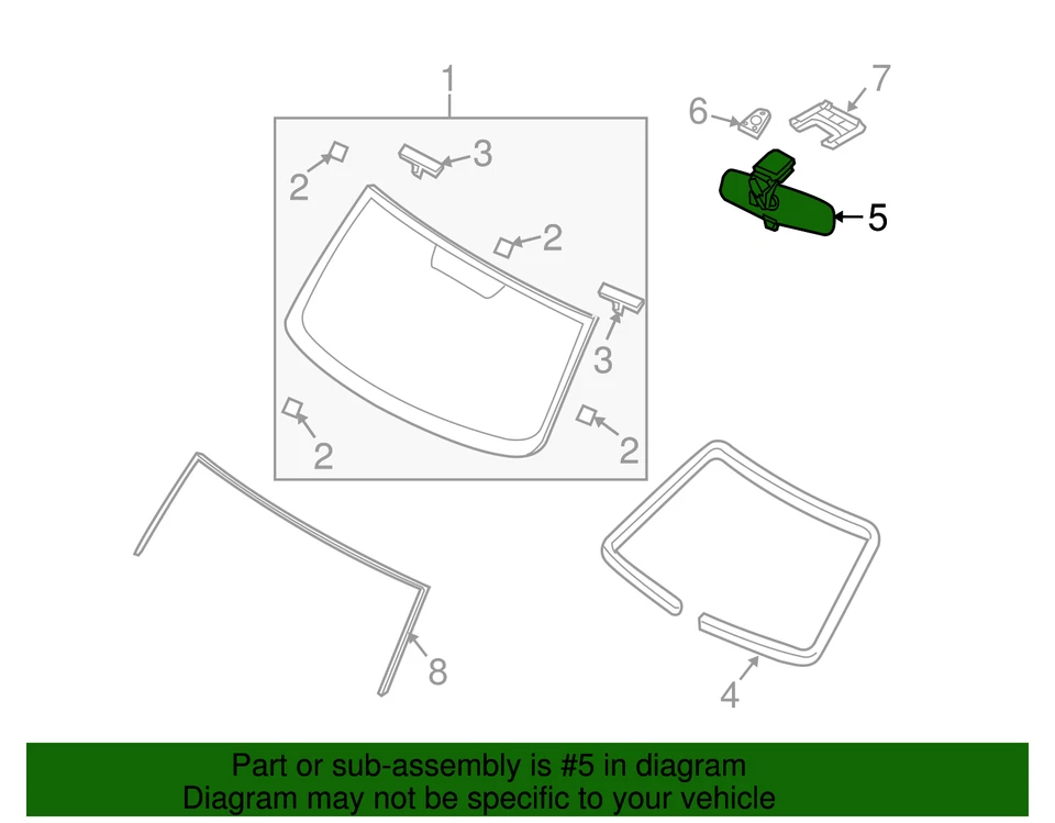 Espejo retrovisor interior original Nissan 2009-2011 96321-1FC0C Foto 2 de 2