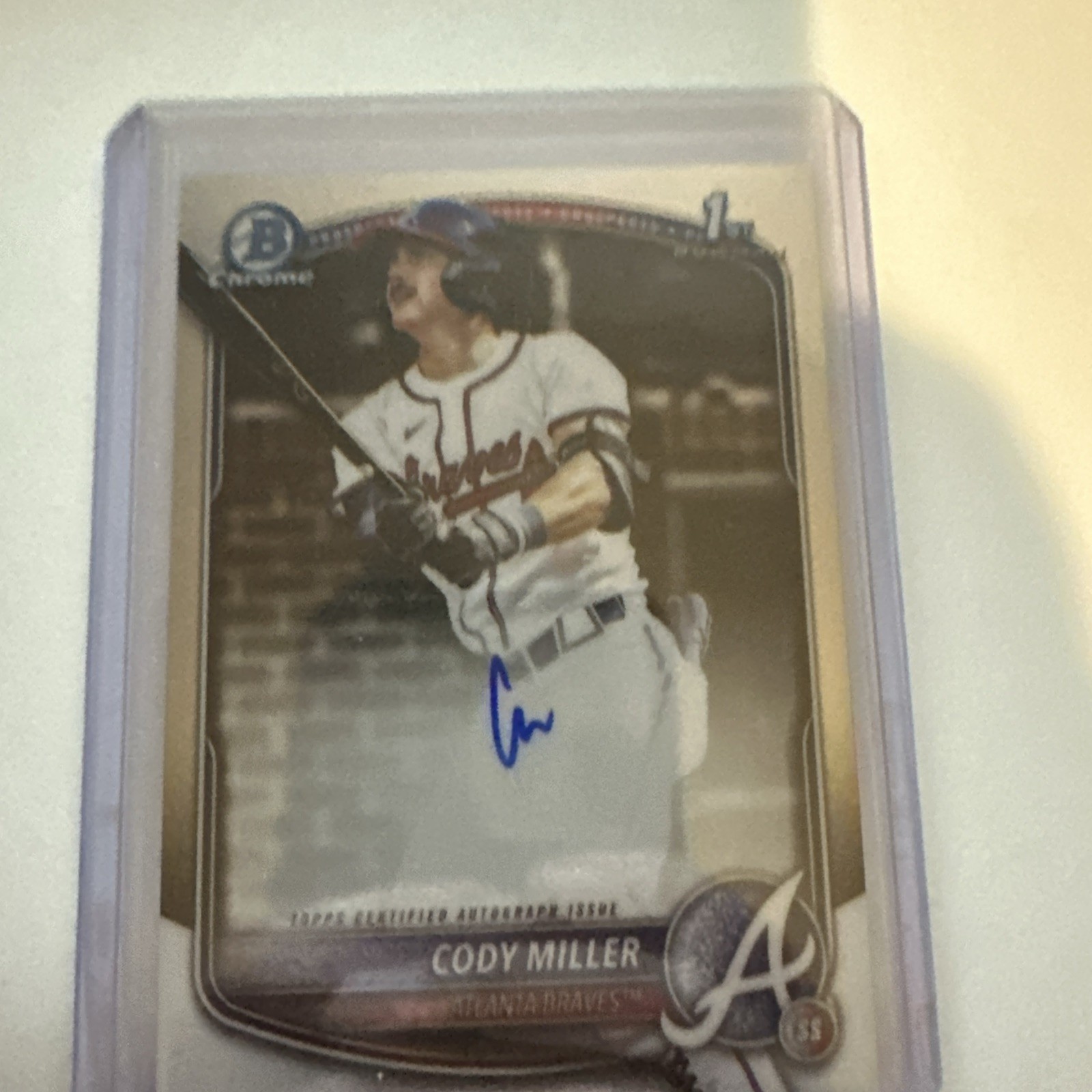 CODY MILLER 2025 BOWMAN CHROME DRAFT 1ST AUTOGRAPH BRAVES AUTO  