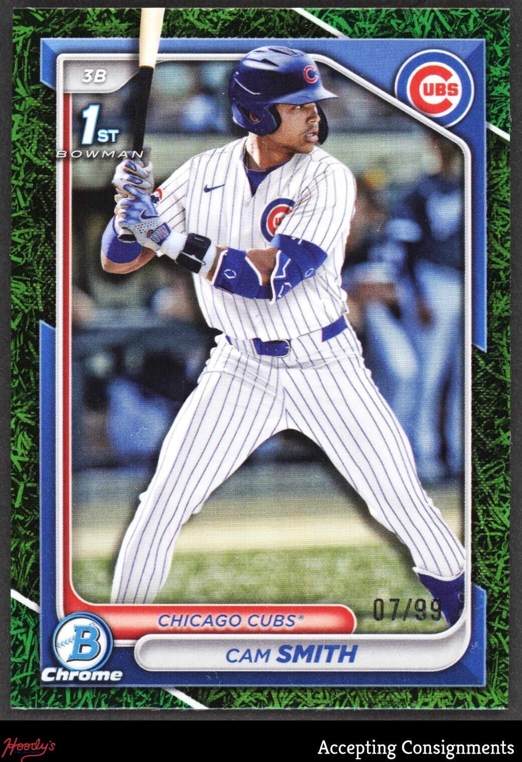 2024 Bowman Chrome Draft Green Grass Refractor Cam Smith 1ST ROOKIE 07/99
