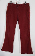 Vtg Y2K 2000s Abercrombie Fitch XS Maroon Cotton Nylon Low Rise Flare Pants