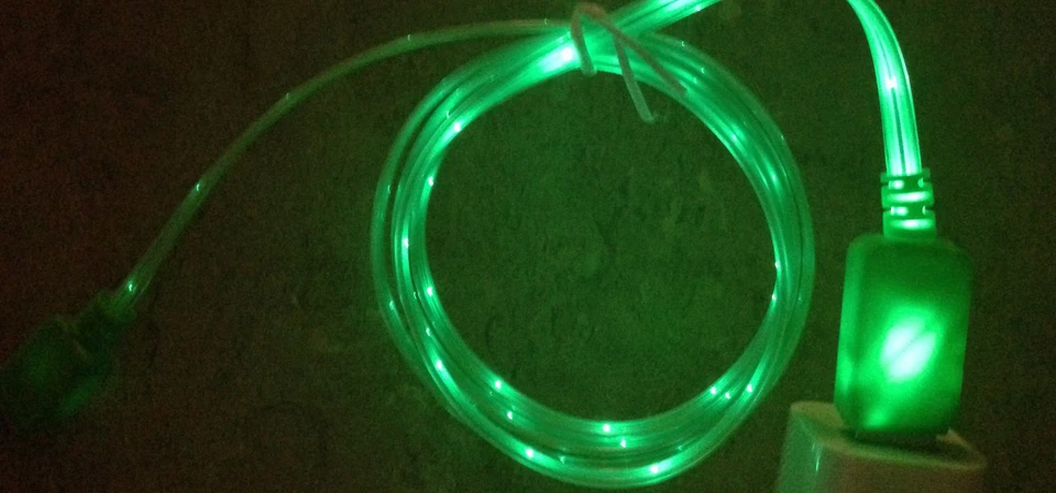 LED el light-up MICRO USB glow charge cable charger FOR SAMSUNG LG HTC NOKIA  - Image 2 of 4