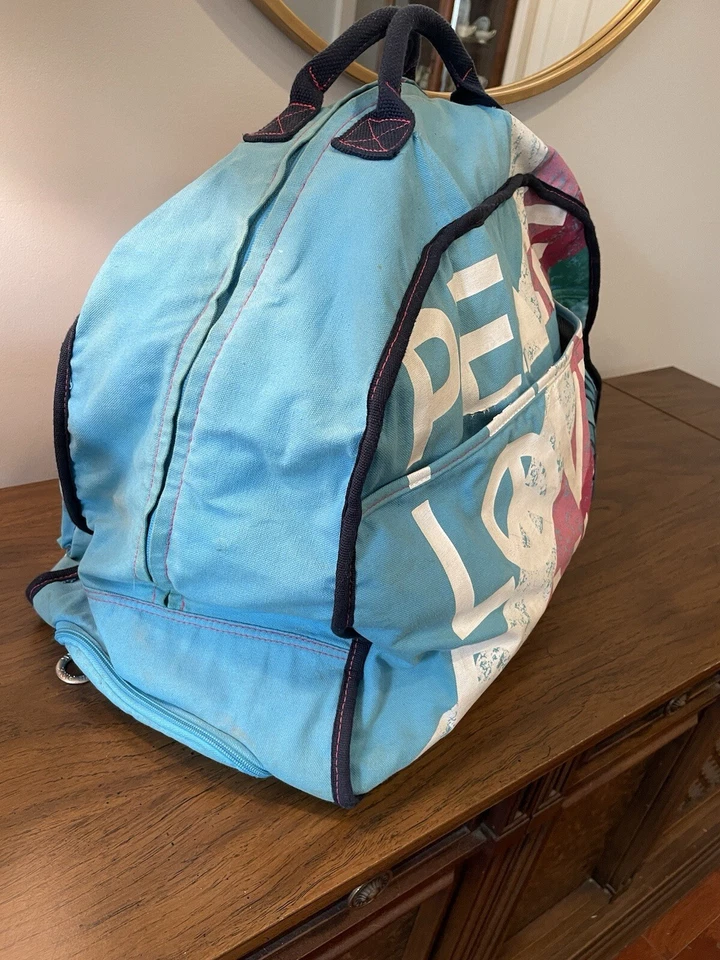 Bolso de Lona Rodante Vintage Victoria's Secret 86 PEACE LOVE PINK Equipaje Foto 4 de 4