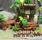 RETIRED Vintage Playmobil 3015 Lost Aztec Jungle Rock Temple Ruins Native Tribe