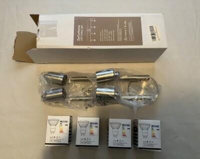 Defurhome LED Deckenleuchte drehbar, 4-fach verstellbar moderner Deckenstrahler