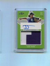 2020 Leaf Perfect Game Autographs Patch Green Jace Jones Auto Patch 2/25