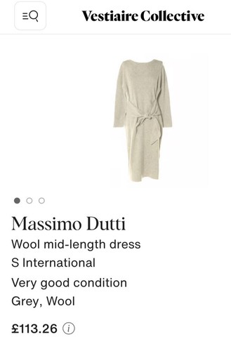 Long knitted Knitted blend dress Massimo Dutti size M With Tie Up Waist NWT £99 - Picture 12 of 12