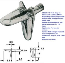 3MM TINY HOLE SIZE SHELF​ HOLDER SUPPORTS PINS PEGS CABINET CUPBOARD BOOKCASE