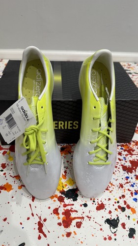 ADIDAS F50 ADIZERO HUNT PACK FG SZ 9.5 M21028 GLOW WHITE CRAZYLIGHT - Picture 5 of 11