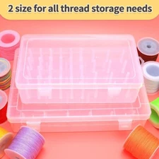 IOOLEEM 42 Slots Small Sewing Thread Storage Box for Spools of Organizer