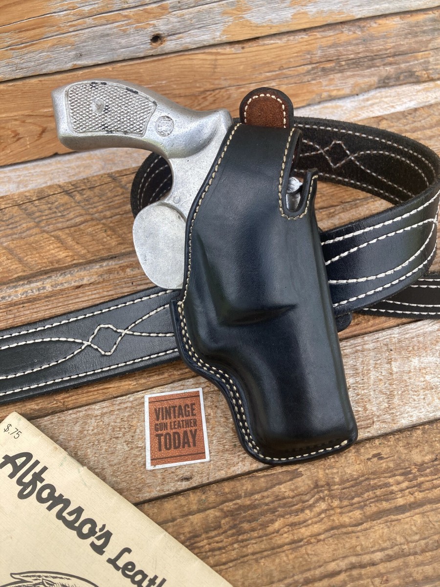 Alfonso's Black Leather Suede Lined Holster For S&W 586 686 L