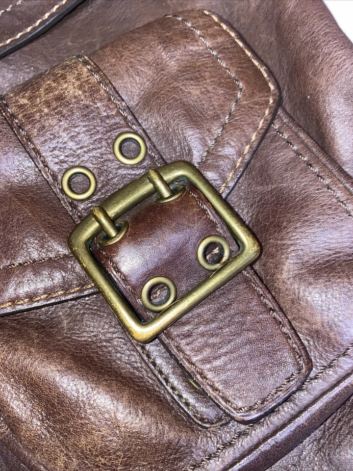 Coach Legacy BROOKLYN Dk Marrón Bolsillo Cuero Grande Mensajero Bolso Cartera WOW Foto 2 de 4