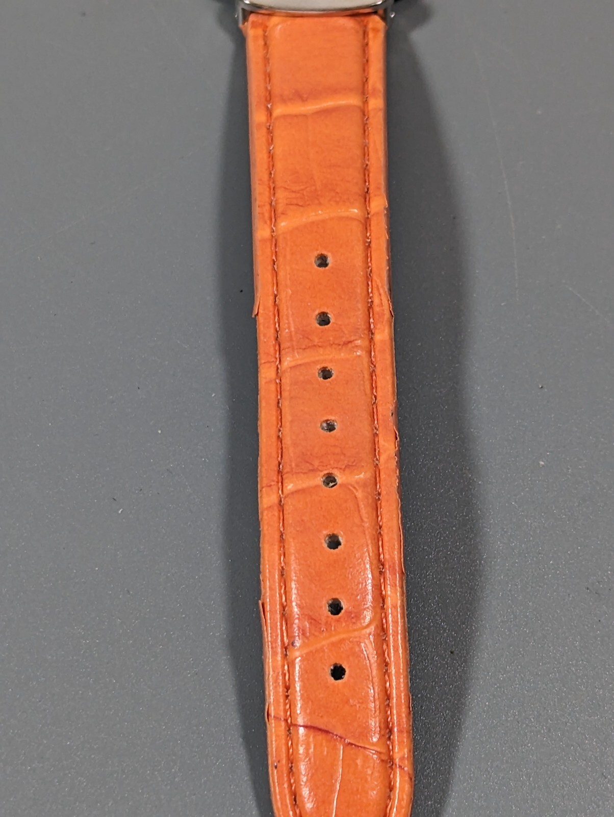 Studio MOP Dial Silver Tone Rectangle Case Orange… - image 4