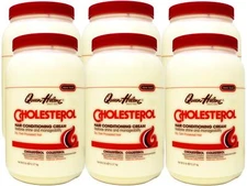 6 Pack Queen Helene Cholesterol Hair Conditioning Cream 5lb for Dry Hair