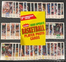 Tarjetas coleccionables de baloncesto Fleer 1990-91 actualización NBA completa tu conjunto tú eliges