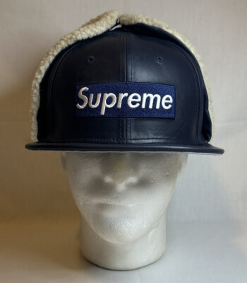 新品 Supreme Leather Earflap Box Logo7 5/8 s-l400.jpg