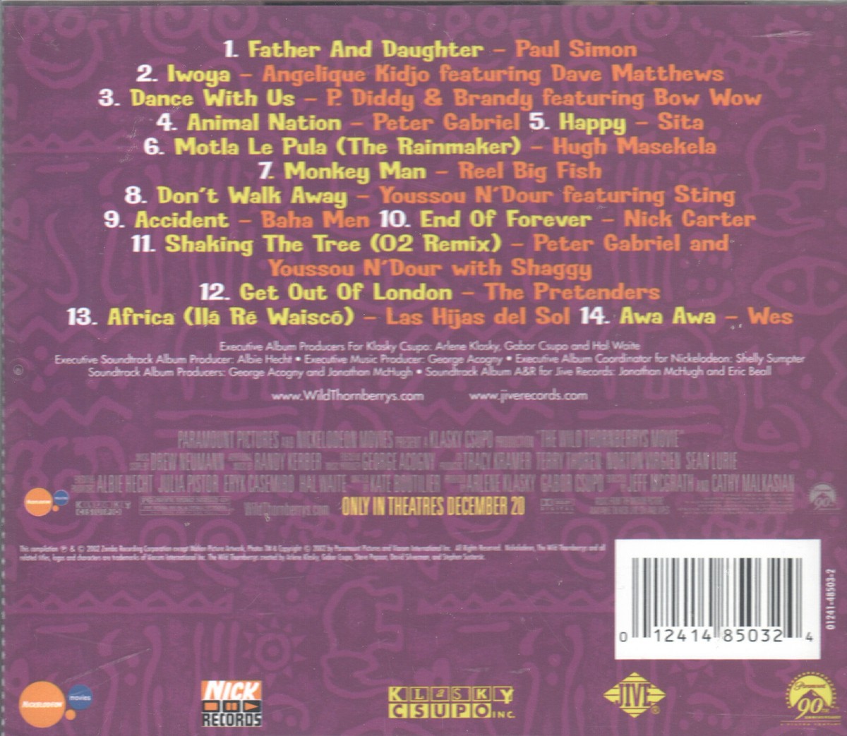 The Wild Thornberrys Movie by VA (CD, 2002 Nickelodeon) Eclectic