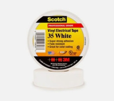 3M 3/4 Inch x 66 Feet Scotch  Vinyl Color Coding Electrical Tape 35, White