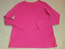 Girls Top-VINEYARD VINES-pink 100 cotton knit "Whale" ls-L 14 