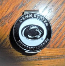 PENN STATE NITTANY LIONS 1" Golf Ball Marker 2 Sided  Hat clip NCAA