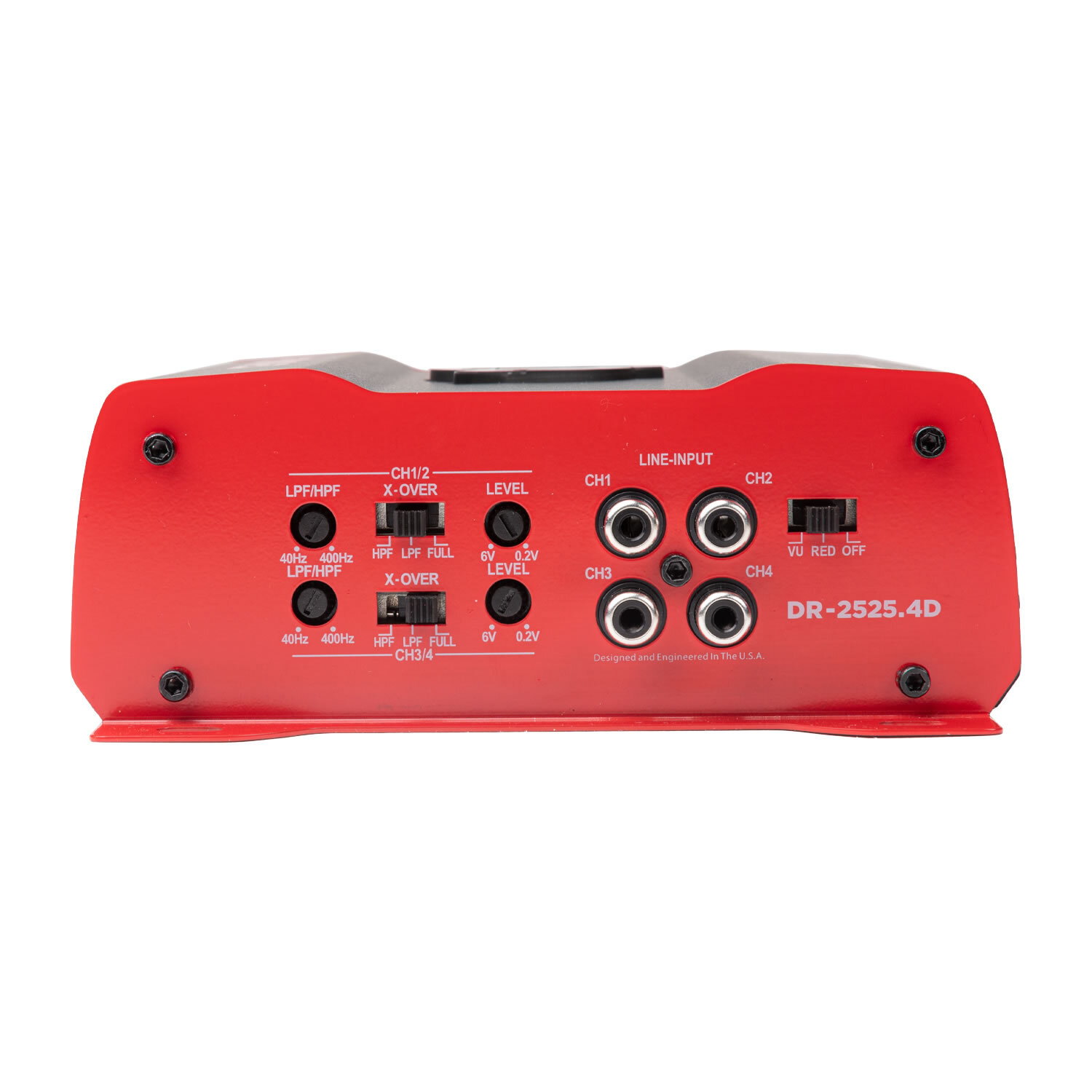 Crunch DR-25254D 2525-ваттный 4-канальный усилитель класса D для автомобильной аудиосистемы