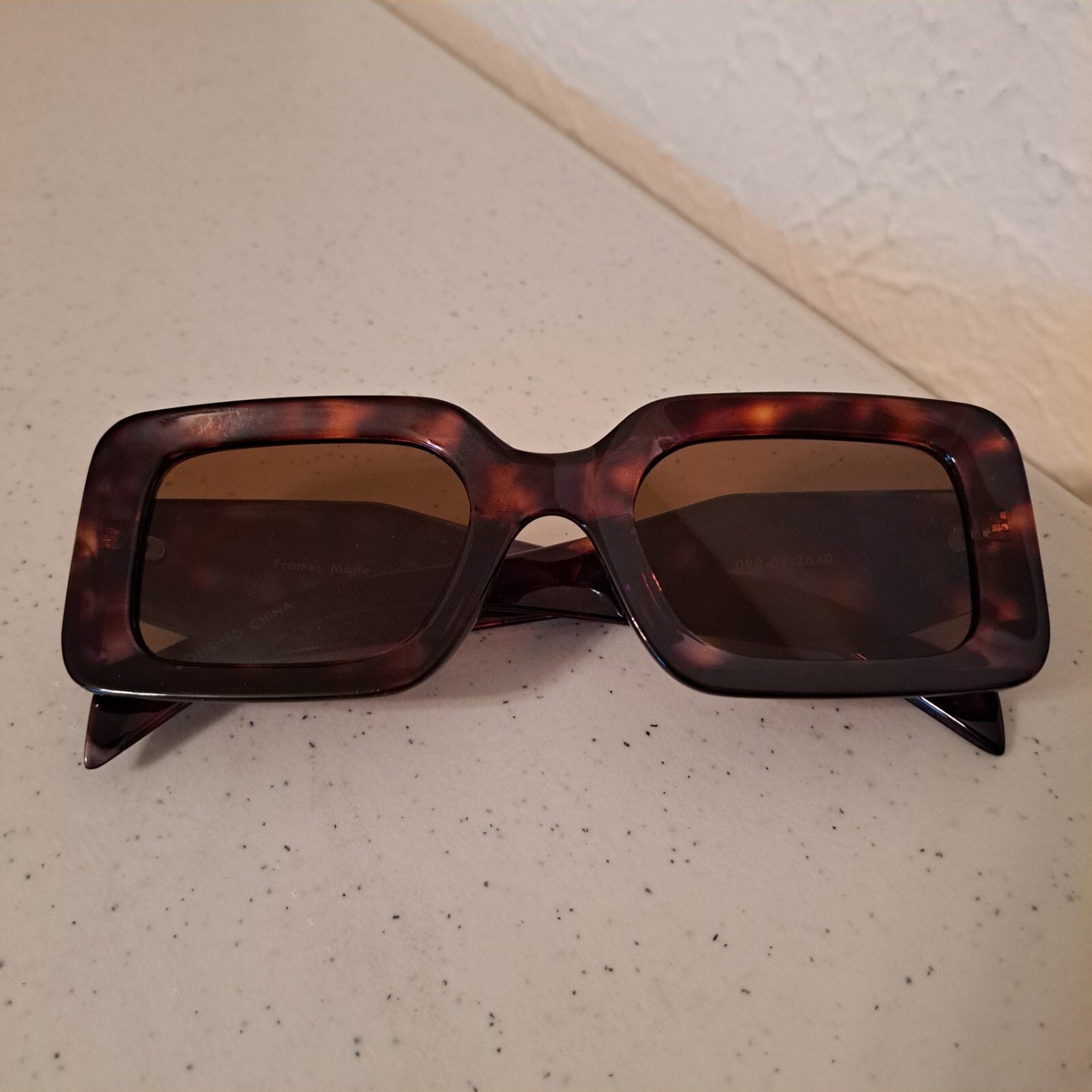 Women's Sunglasses Tortoise Rectangular Designer … - image 8