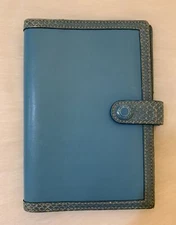 Authentic Coach Blue Leather Agenda Notebook Cover